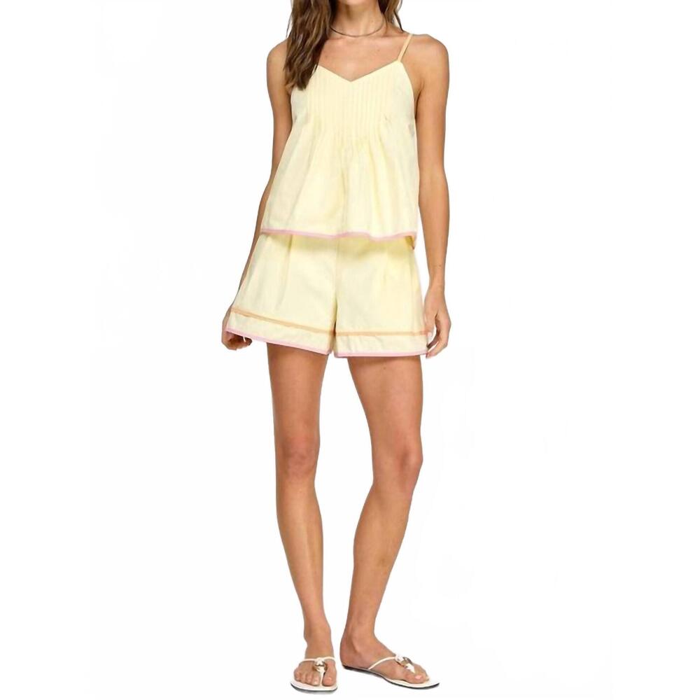 NEW STRUT & BOLT sleeveless top in butter/tangerine